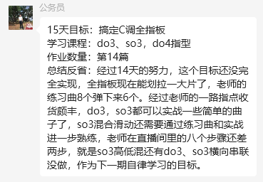 【第1期】自律练琴学生总结