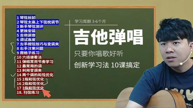 使用2018年思路给大家录制一套吉他六线谱视频课程
