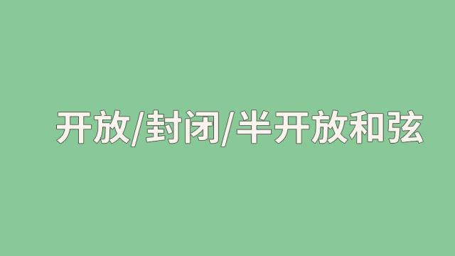 开放、封闭、半封闭和弦学习